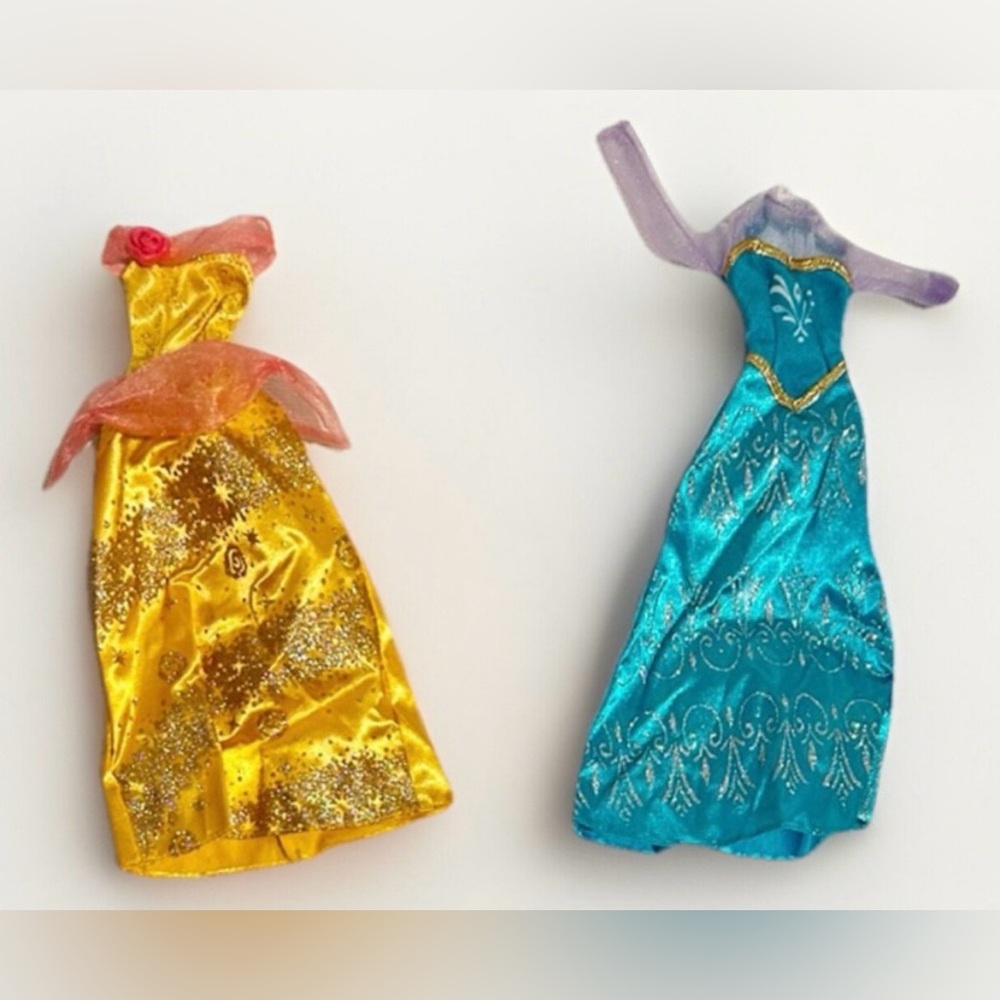 Set of Two Princess Barbie Doll Dresses